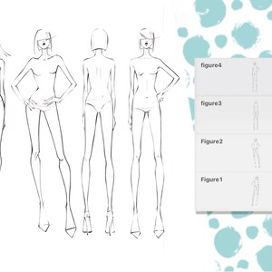 May include: Line drawing of four female figures in various poses. The figures are all wearing simple clothing and have no facial features. The figures are labeled "Figure 1", "Figure 2", "Figure 3", and "Figure 4".