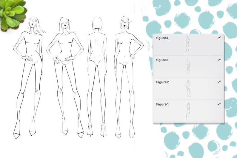 May include: Line drawing of four female figures in various poses. The figures are all wearing simple clothing and have no facial features. The figures are labeled "Figure 1", "Figure 2", "Figure 3", and "Figure 4".