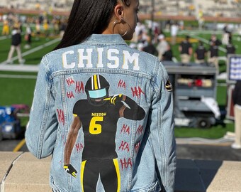 jean jacket football