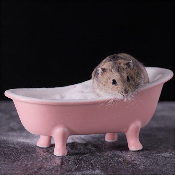 Candy color Hamster ceramics bathtub Hamster bathroom tub Hamster supplies Hamster cage decor small animals bathtub cage decor