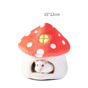 Cute Warm Hamster bed Soft Bed for chinchillas Soft bed for squirrel Soft warm bed for small animals Kawaii cartoon pattern bed