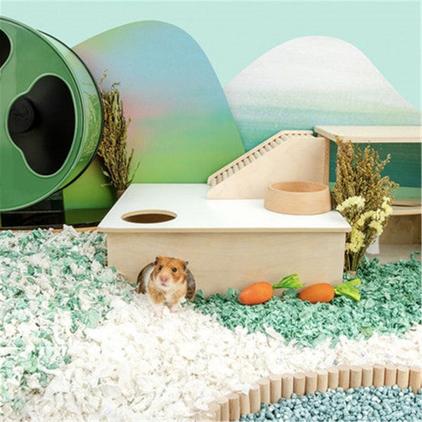 Hamster cage decor Colorful confetti water absorption deodorant Soft confetti for small pets Hamster playhouse supplies Hamster hideout