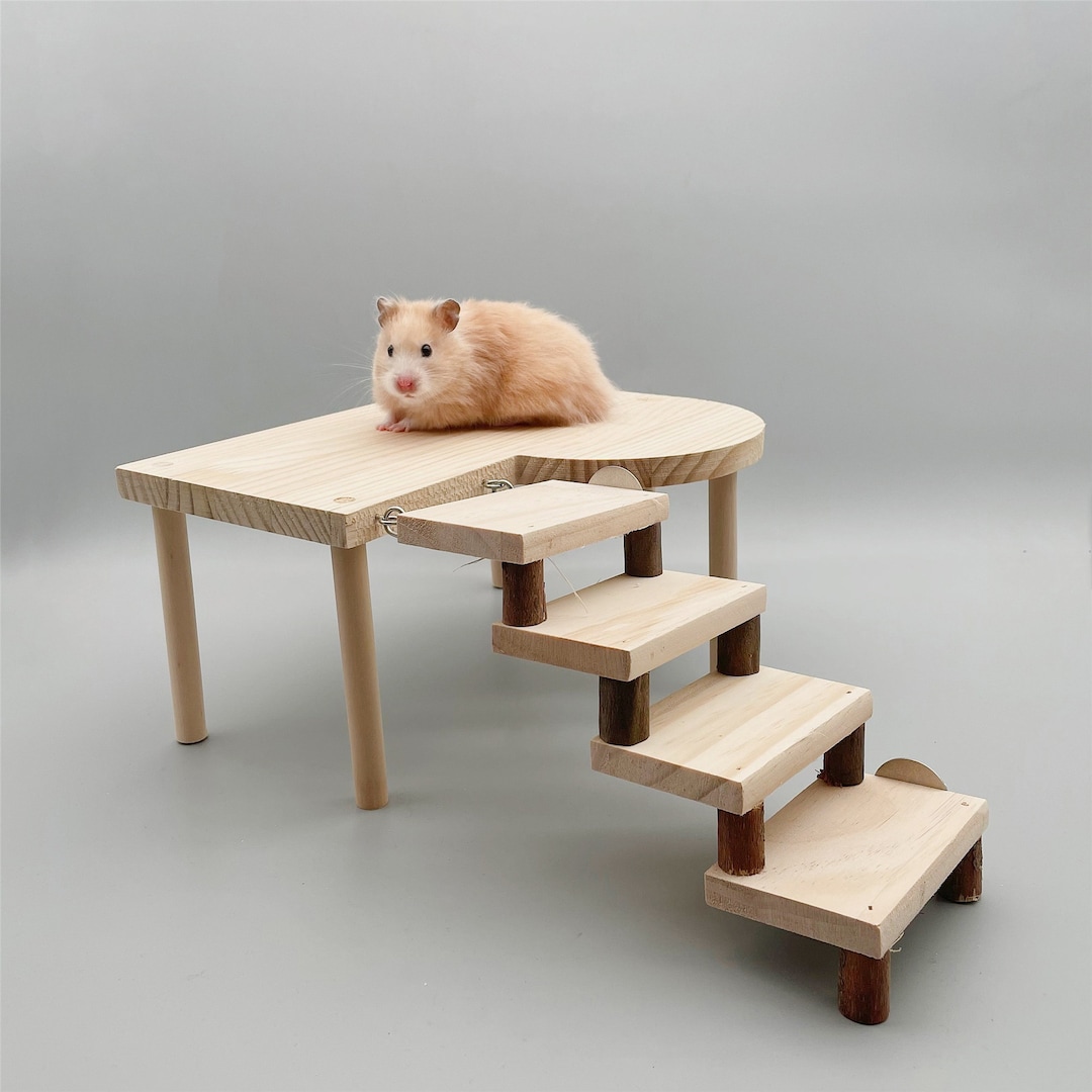 Hamster Platform Hamster Ladder Hamster Wooden Hideout Small Pet
