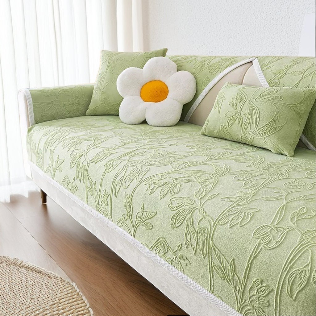 Plush Printed Stretch Plush Couch Cushion Covers For Individual