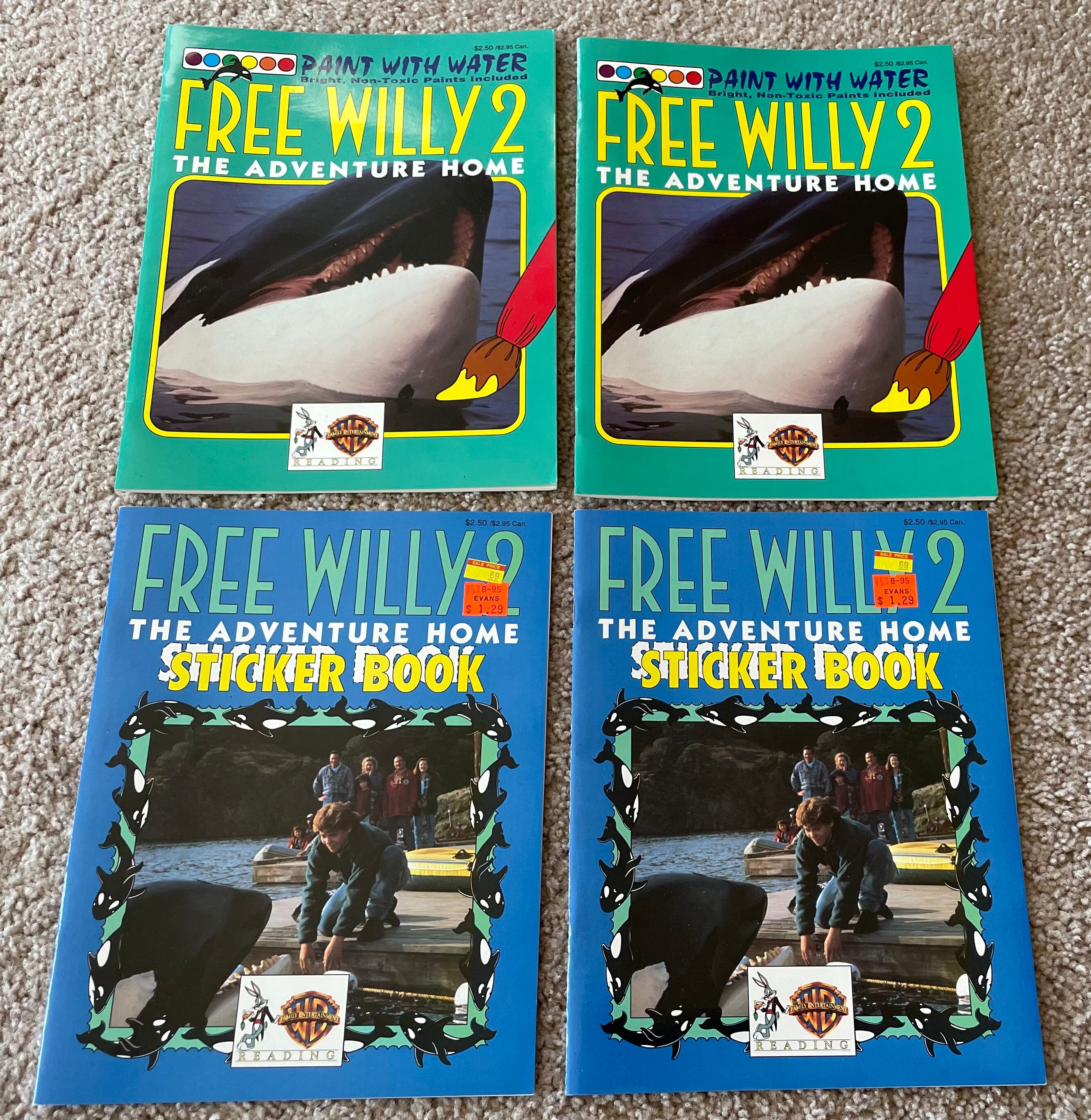 4 Free Willy 2 the Adventure Home Paint With Water and Sticker Etsy