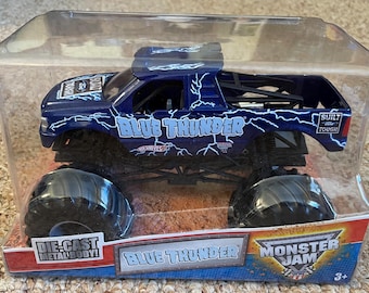 Monster Jam Blue Thunker diecast metal truck - 1:24 scale Mattel