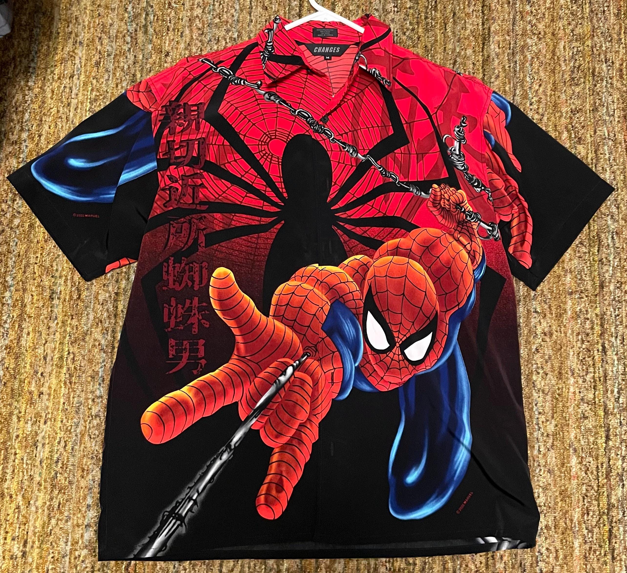 Original Changes Button up Marvel Spider-man Shirt - Mens Medium M