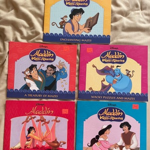 5 Disney's Aladdin and the King of Thieves puzzle and maze books - Modern Publishing 1996