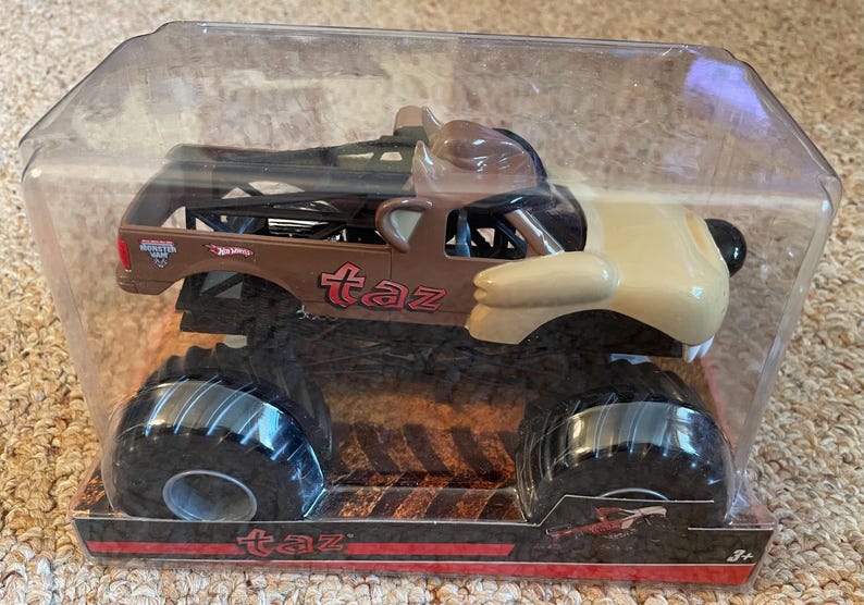 Monster Jam Looney Tunes Taz diecast metal truck - 1:24 scale Mattel 2009 image 1