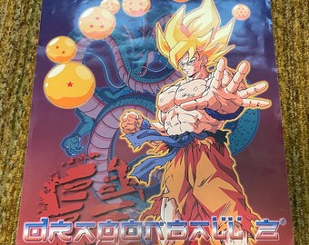 1989 Dragon Ball Z CARDBOARD POSTER Original Spanish Vintage 16.5