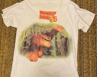 1999 Donkey Kong 64 Shirt Vintage 90s Tee Nintendo 64 N64 Video