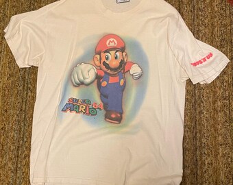 Original 1996 Super Mario 64 Men's Large Shirt - White Nintendo - Etsy