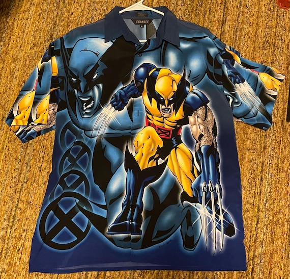 Original Changes button up Marvel Wolverine shirt… - image 1