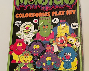 Lovable Monsters Colorforms Play Set 1987 COMPLETE