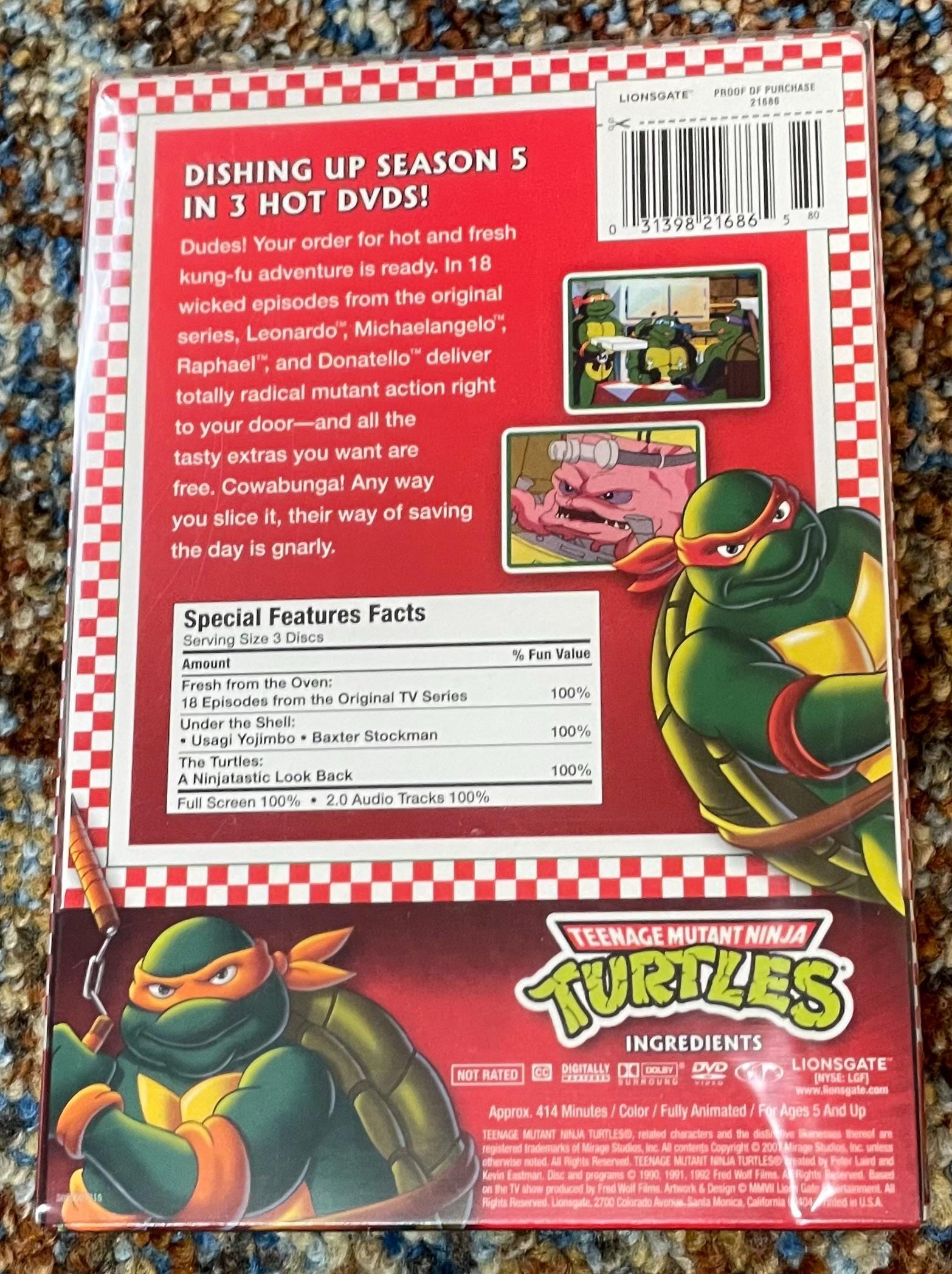 Teenage Mutant Ninja Turtles Complete Season 5 DVD - 3 Disc Pizza