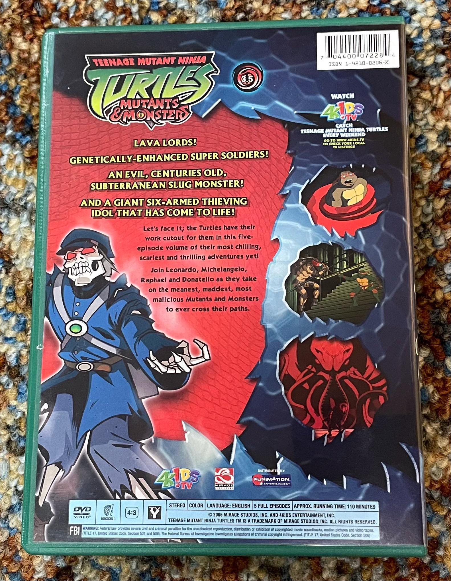 Teenage Mutant Ninja Turtles Mutants and Monsters DVD - 4kids TV