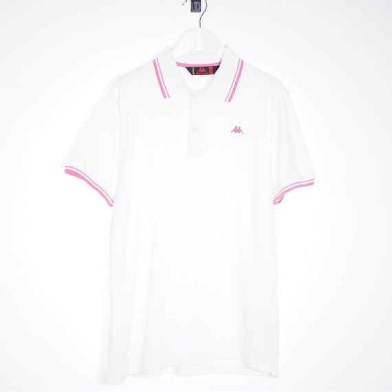 pink and white kappa shirt