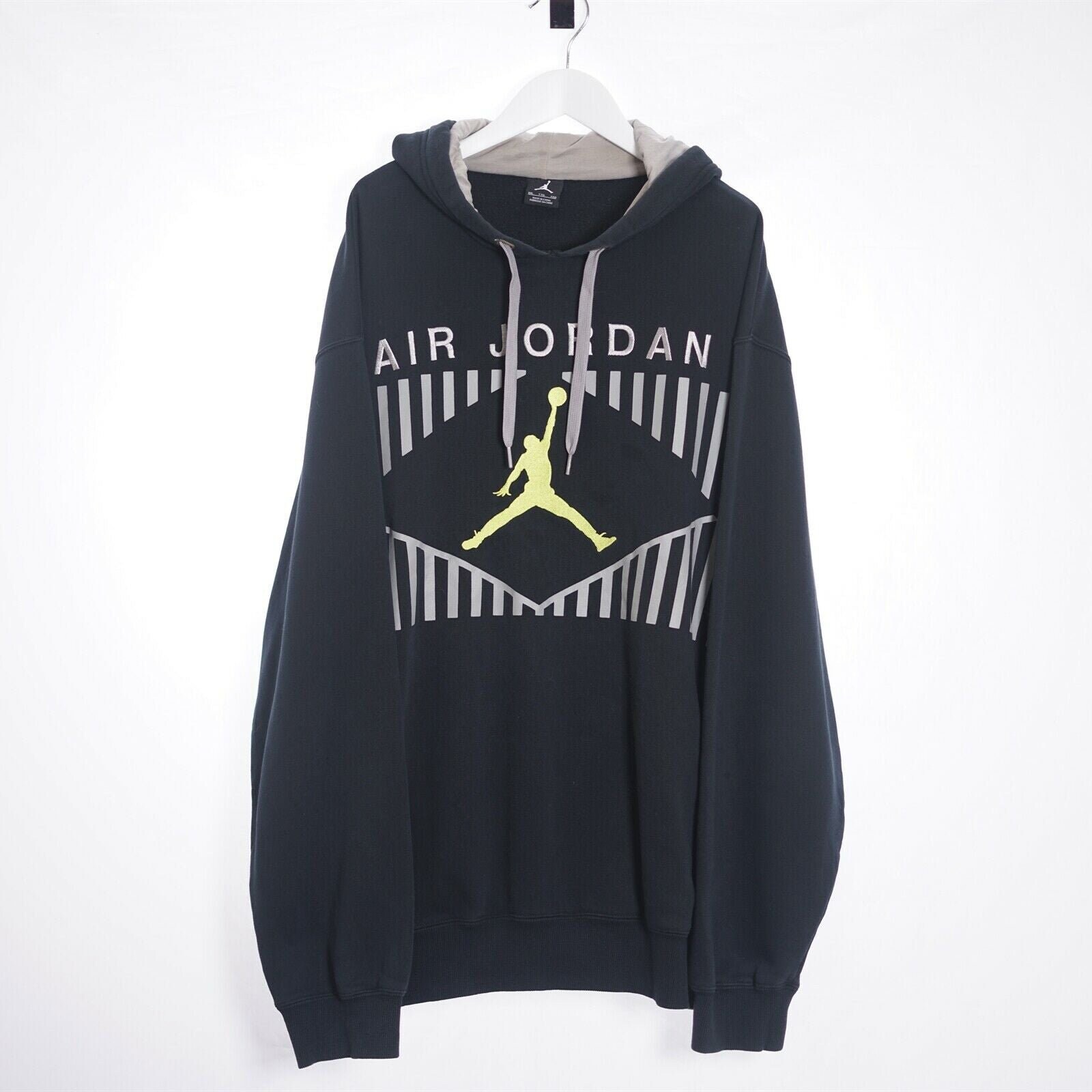 Vintage Nike Mens Crew Neck Hoodie Blue, Green \u0026 Grey (2XL)