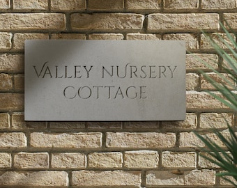 Portland Limestone House Sign