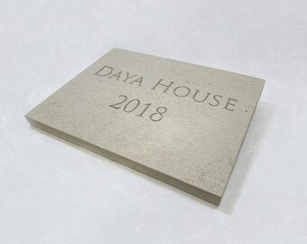 Portland Limestone House Sign