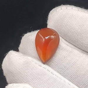 Natural Hessonite Garnet Teardrop Gemstone – Astrological Gomed Stone