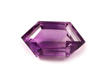 63 Carat AAA Purple Amethyst Gemstone – Hexagon Cut, African Mined