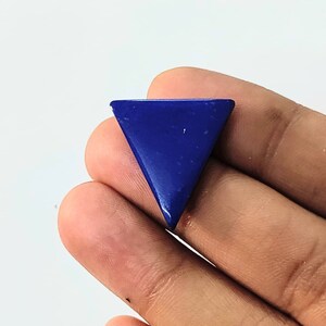 14.75 カート - 三角形の天然ラピスラズリ宝石ジュエリー製作用 - 21*20*2 mm - #313