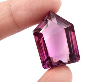 51 Carat AAA Purple Amethyst Gemstone - Pentagon Cut, Loose Stone (27x19x14mm)