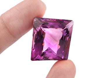 57 Carat AAA Purple Amethyst Gemstone – Fancy Cut (32x28x16 mm)