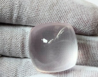 Wow- Cushion shape AAA natural rosequartzs cabochon gemstones for sale- 27*27mm size and 82 cart weight-#340