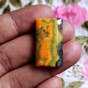 Aantrekkelijk - 37 karren rechthoekige vorm natuurlijke gele jaspis cabochon - handgemaakt en met de hand gepolijste edelstenen cabines - 31 * 17 * 7 mm