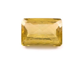 AAA Lemon Quartz Gemstone – 116 Carats Rectangular Cut, 36mm