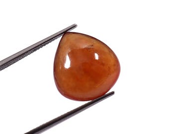 Heart Cut Hessonite Garnet Stone, 17x15mm Cinnamon Gemstone