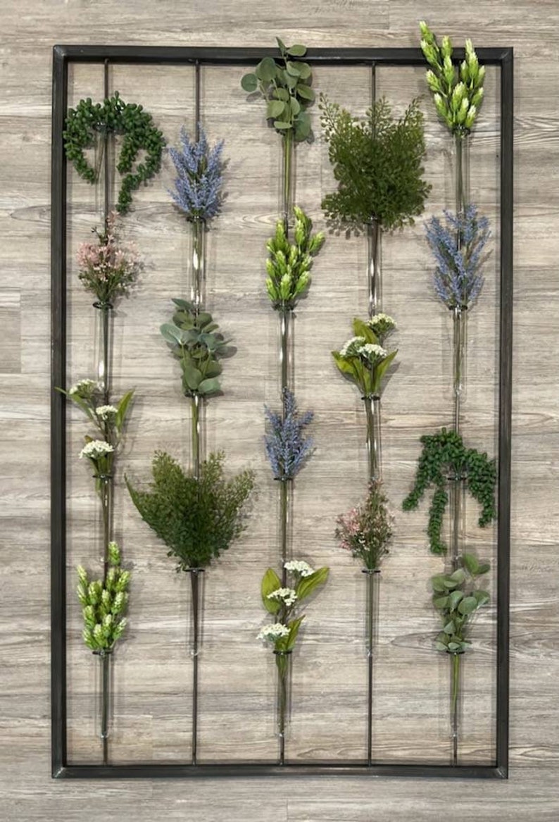 Floral Bud Vase Wall Decor Bud Vase Wall Decor Floral Wall Etsy