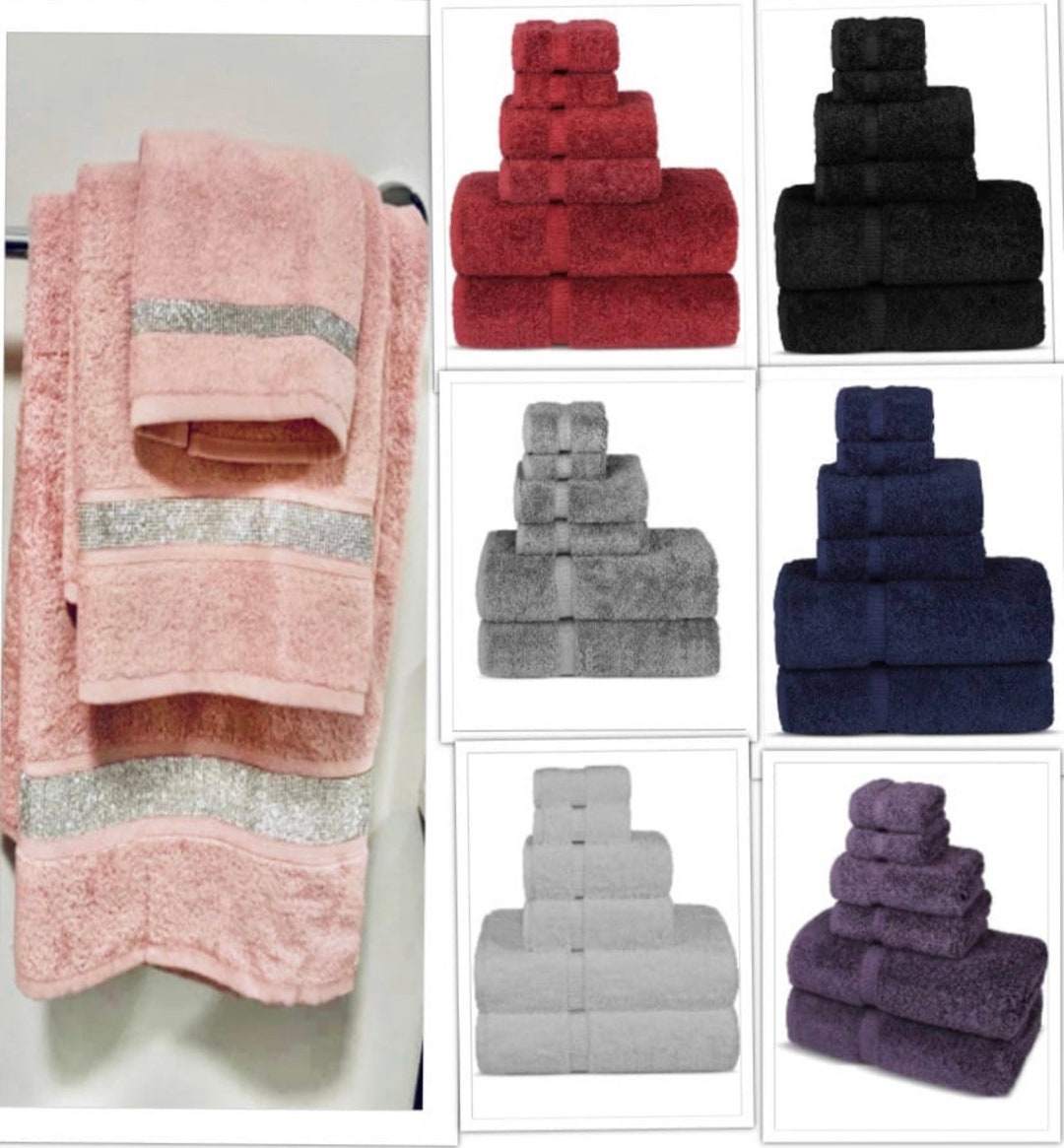 Bling Rhinestones Towel Set/ Bathroom Towel Set of 3 Etsy