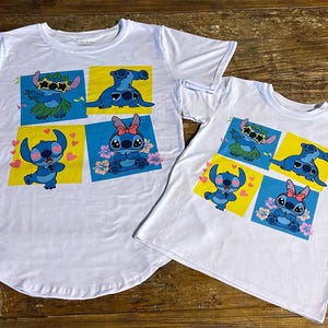 Funny Stitch Custom Disney Characters Shirts,matching shirt lil stitch,Lilo & Stitch Emotion Tee,Disneyland Family Trip,vacation tshirt