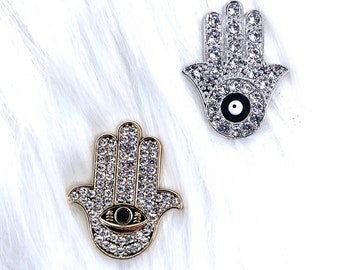 Hamsa Shoe Charms, Metal Shoe Charms, Religious Shoe Charms, Protection Shoe Charms, Bling Shoe Charms, Bracelet Charms, Jewelry Charms