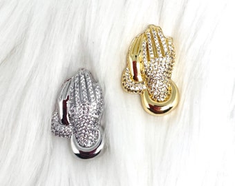 Praying Hands Shoe Charms, Religious Shoe Charms, Christian Shoe Charms