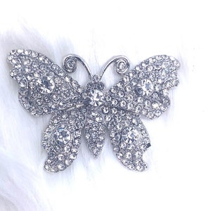Accessories, 151 Croc Charms Silver Butterfly