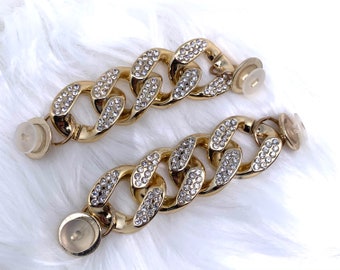 Shoe Charm Chains, Luxe Shoe Charms, Gold Shoe Charms, Bling Shoe Charms, Fashion Shoe Charms