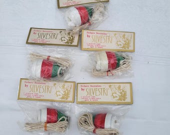 Vintage Silvestri Christmas Wood Spinning String Top Decor Ornament 1970s Lazarus Toy