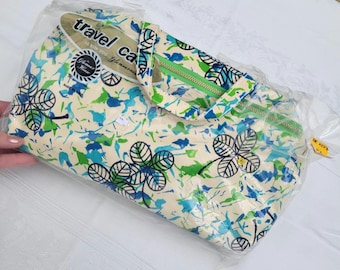 Vintage Glamour House Travel Case, Mid Century Mod Toiletry Pouch