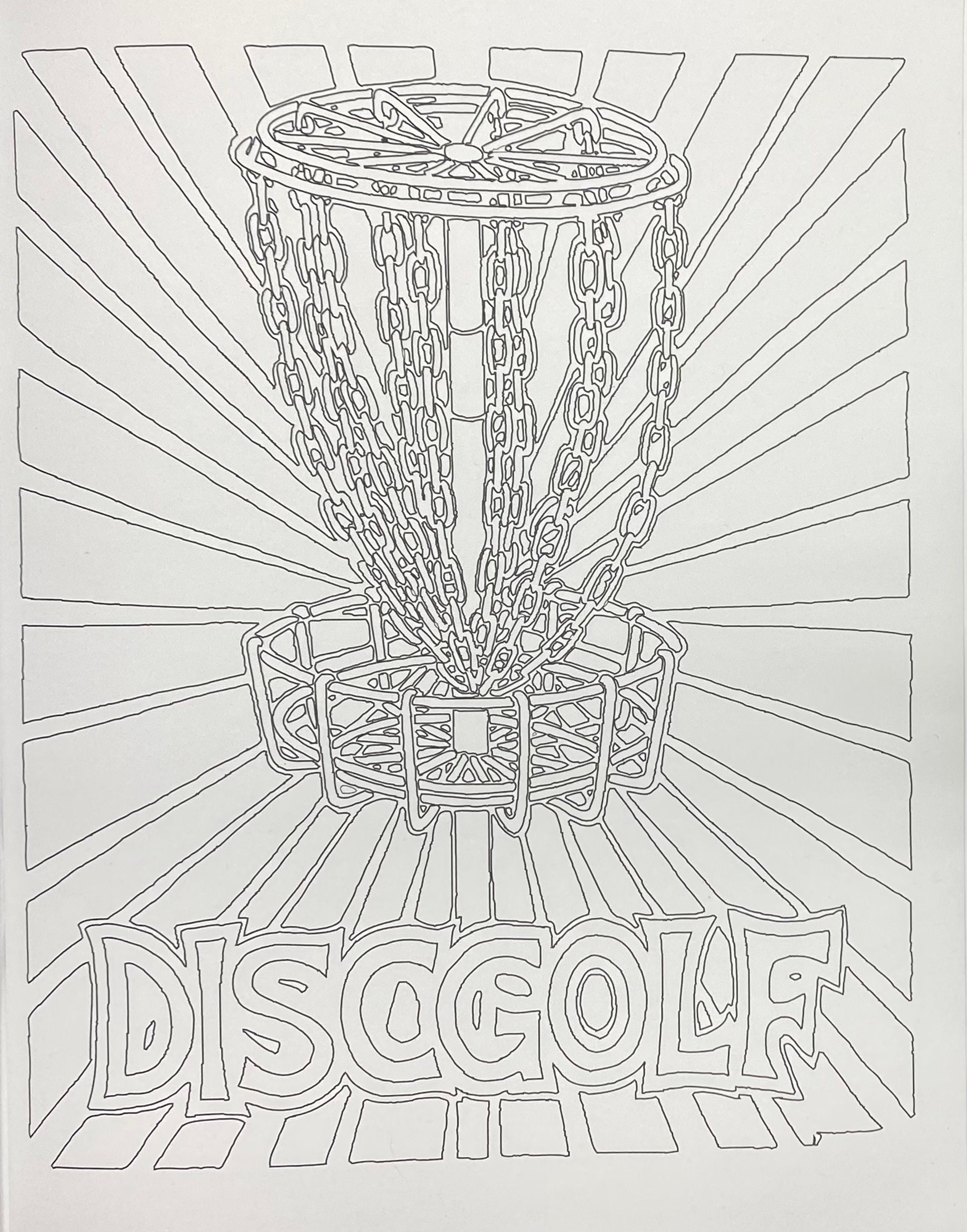 The Disc Golf Coloring Book Etsy
