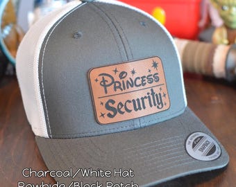 Disney Princess Security Dad Hat – Custom Disneyland Trucker Cap – Disney Vacation Snap Back Hat