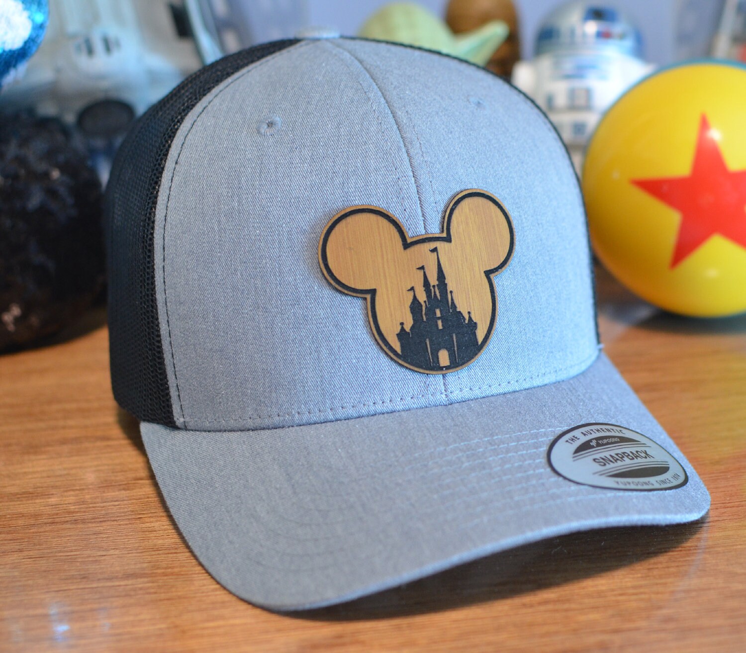 New! Cute Mickey Mouse Embroidered Disney Gray Melange Snapback Baseball Hat Disney Mickey Mouse Dri-FIT Hat by Nike | Mercari main image 2