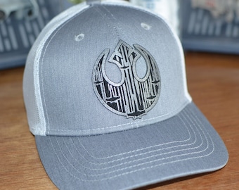 Unique Star Wars X-Wing Fighters Rebel Symbol Trucker Patch Hat- Custom color Mesh Back Star Wars Farmer Cap - Youth/Adult Star Wars Hat