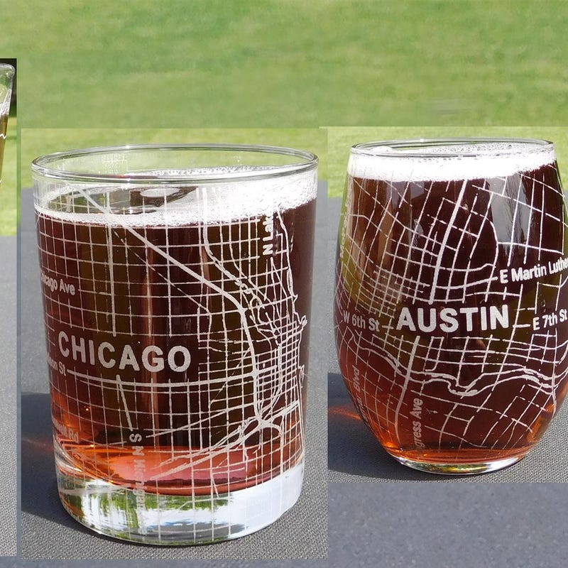 Etched Glass Can Glasses - Etsy