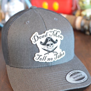 Pirates of the Caribbean Trucker Hat, Dead Men Patch, FlexFit Adult & Youth