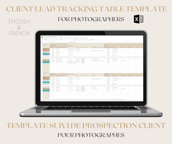 Client Lead Tracking Table Template for Photographers - Etsy