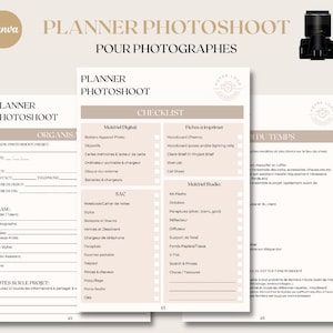Photography Planner Template, Photoshoot Organizer (Canva Editable, PDF)